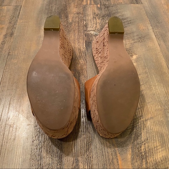 Steve Madden Surg camel leather cork wedges - Picture 2 of 14